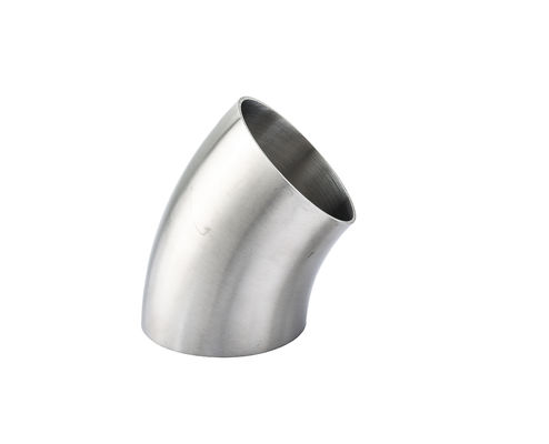 Sanitaire 304/ 316L Pipe en acier inoxydable 45 degrés à coude adapté pour la connexion de soudage