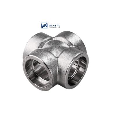 Acier inoxydable argenté 304 316 316L 2000lb 3000lb 6000lb B16.11 Socket Weld Cross