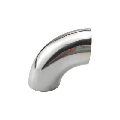 Pipe en acier inoxydable sanitaire 304 316 90 degrés soudée avec une couture de coude avec norme ANSI