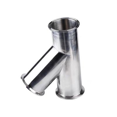 304 316 Tri-clamp Tee de type Y 3 voies de tuyauterie DIN SMS 3A avec connexion de soudage