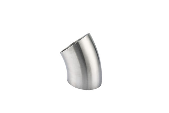 Sanitaire 304/ 316L Pipe en acier inoxydable 45 degrés à coude adapté pour la connexion de soudage