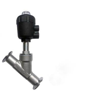 Ventilateur de siège d'angle de l'actionneur pneumatique à tri-clamps avec cylindre 304 en acier inoxydable