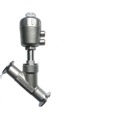 Ventilateur de siège d'angle de l'actionneur pneumatique à tri-clamps avec cylindre 304 en acier inoxydable