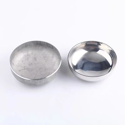 ASTM argenté 12 pouces huile sans couture fin-cap Titane Cap de soupape d'air Fin de la tête de réservoir cuite