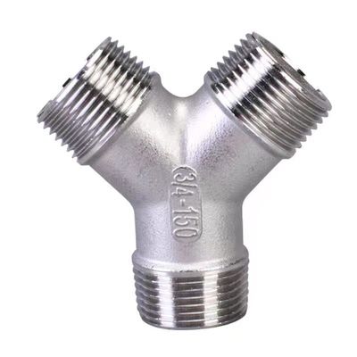 Coulée WZ en acier inoxydable 201 304 316 en forme de Y, joint de fixation à fil interne NPT BSP