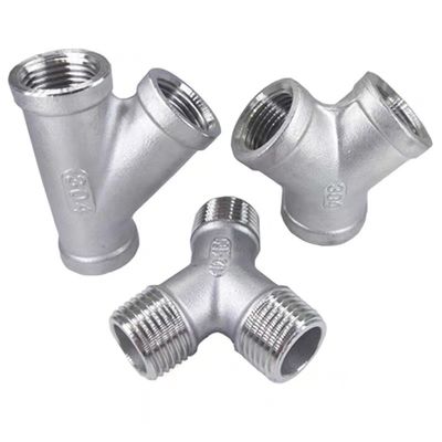 Coulée WZ en acier inoxydable 201 304 316 en forme de Y, joint de fixation à fil interne NPT BSP