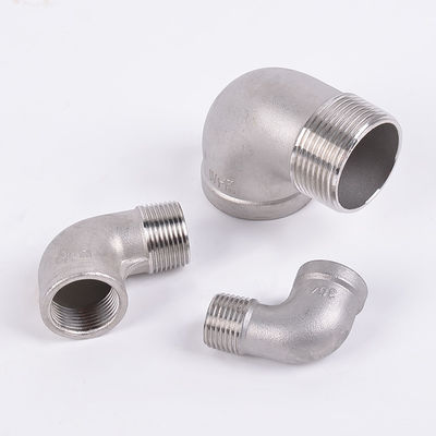 Coude de rue en acier inoxydable NPT fils mâle et femelle 90 degrés réduisant joint fileté