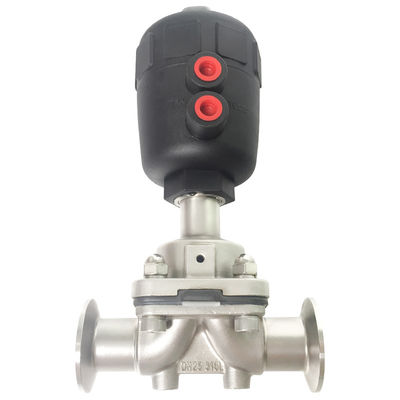 Valve pneumatique sanitaire en acier inoxydable 316L pour le traitement de l'eau DN15-DN57