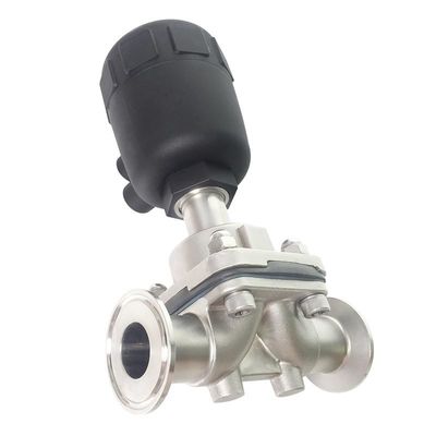 Valve pneumatique sanitaire en acier inoxydable 316L pour le traitement de l'eau DN15-DN57