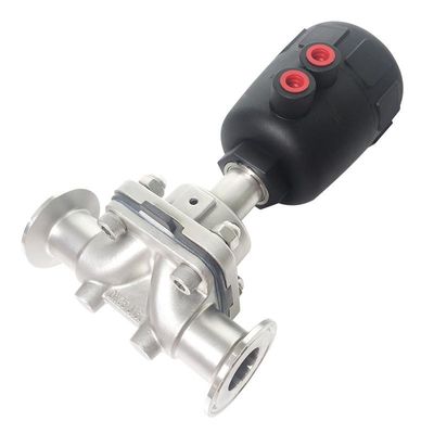 Valve pneumatique sanitaire en acier inoxydable 316L pour le traitement de l'eau DN15-DN57