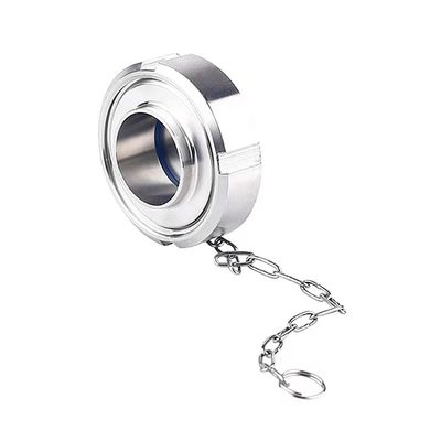 WZ Sanitaire SMS Union Noix aveugle avec chaîne DIN 3A SMS Code général de la tête cylindrique