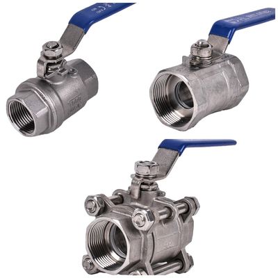 ANSI BS DIN JIS Standard en acier inoxydable 201304 fileté féminin 1pc 2pc 3pcs soupapes à billes