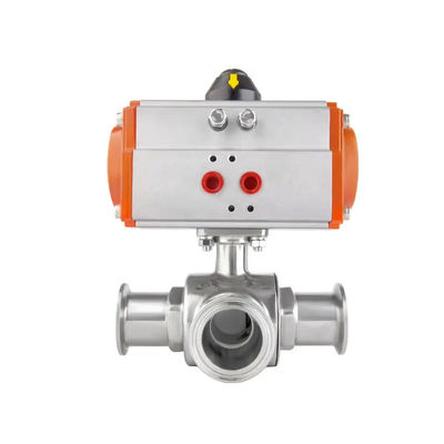 Installation rapide WZ SS304 classe sanitaire 25 38 soupape à bille 3 voies avec finition argentée