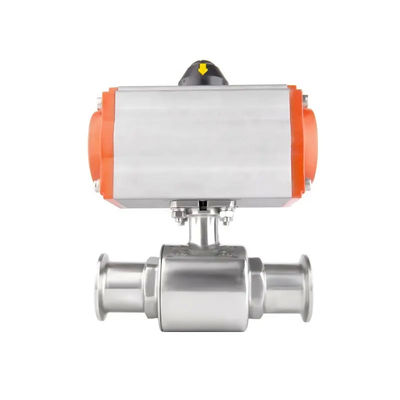 Installation rapide WZ SS304 classe sanitaire 25 38 soupape à bille 3 voies avec finition argentée