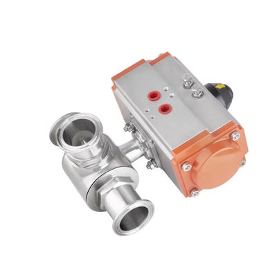 Installation rapide WZ SS304 classe sanitaire 25 38 soupape à bille 3 voies avec finition argentée