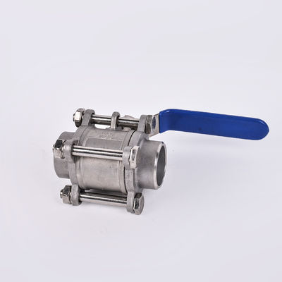 DN15-DN100 soupape à bille en acier inoxydable sanitaire 304 à trois pièces pour support personnalisé