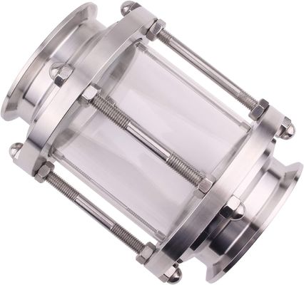Verre de vision personnalisable de type tri-clampe de 3 pouces pour la surveillance du débit dans les systèmes sanitaires