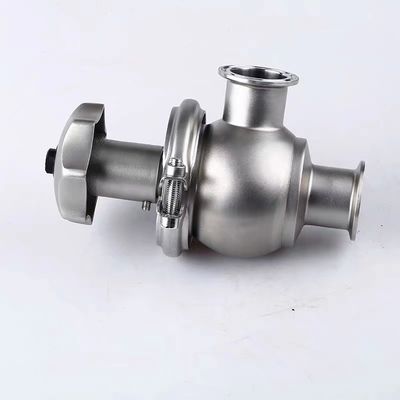 WZ Sanitaire SS 304 316 Retour manuel de la soupape d'arrêt type d'angle de la soupape à globe pour tuyaux