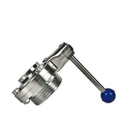 Valve à papillon en acier inoxydable sanitaire personnalisé 304 316L