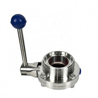Valve à papillon en acier inoxydable sanitaire personnalisé 304 316L