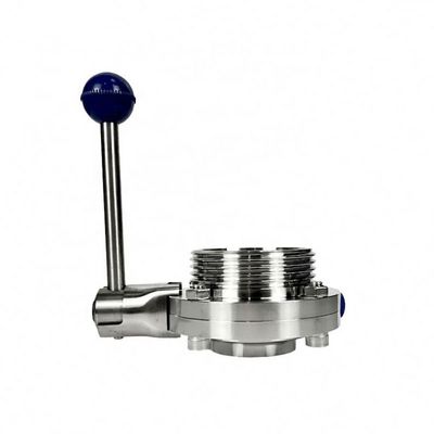 Valve à papillon en acier inoxydable sanitaire personnalisé 304 316L