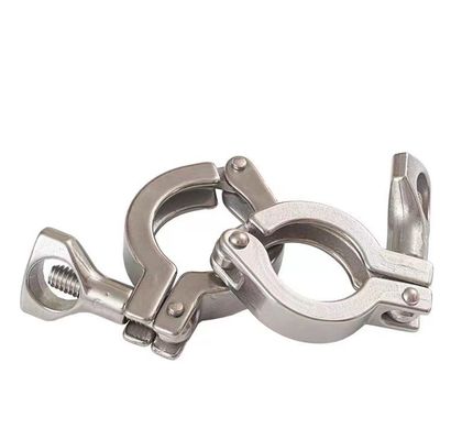 WZ Sanitaire Tri Clampe en acier inoxydable 304 316 coulée ferrule Flange tuyau double pin Clampe 1/8 "-4