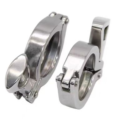 WZ Sanitaire Tri Clampe en acier inoxydable 304 316 coulée ferrule Flange tuyau double pin Clampe 1/8 "-4