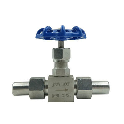 304 316L Ventilateur d'aiguille à bille soudé féminin à haute pression sanitaire