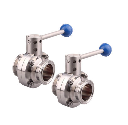 1.5 pouces Tri Clamp Sanitaire Papillon Valve Tirer Manche en acier inoxydable 304 Standard