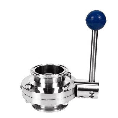 1.5 pouces Tri Clamp Sanitaire Papillon Valve Tirer Manche en acier inoxydable 304 Standard