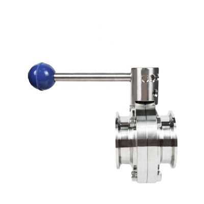 1.5 pouces Tri Clamp Sanitaire Papillon Valve Tirer Manche en acier inoxydable 304 Standard
