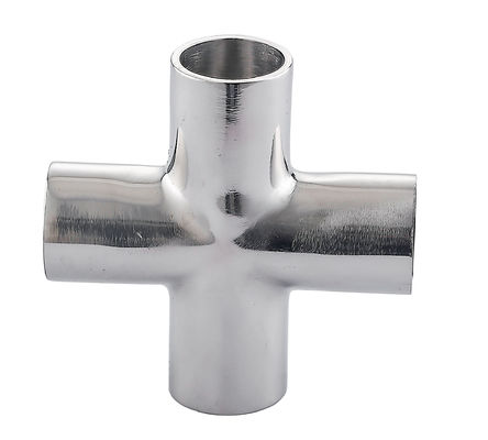 Acier inoxydable sanitaire ISO sur mesure 304 316 4 voies de tuyauterie