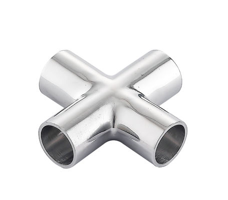 Acier inoxydable sanitaire ISO sur mesure 304 316 4 voies de tuyauterie