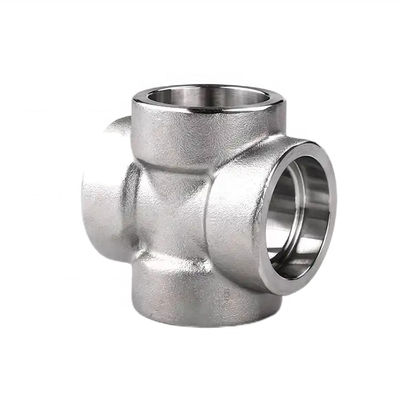Acier inoxydable argenté 304 316 316L 2000lb 3000lb 6000lb B16.11 Socket Weld Cross