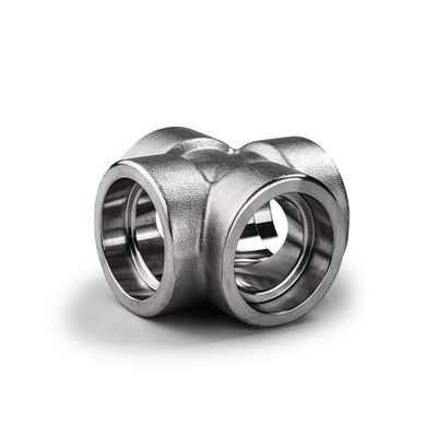 Acier inoxydable argenté 304 316 316L 2000lb 3000lb 6000lb B16.11 Socket Weld Cross
