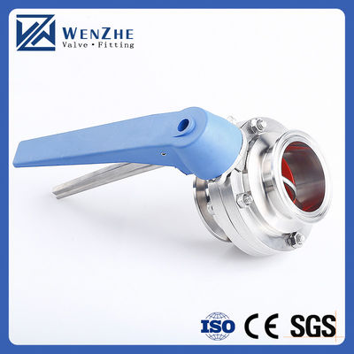 Ventilateur papillon à pince manuelle en acier inoxydable hygiénique 304/316L pour pharmacie laitière