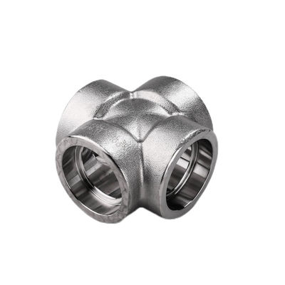Acier inoxydable argenté 304 316 316L 2000lb 3000lb 6000lb B16.11 Socket Weld Cross