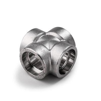 Acier inoxydable argenté 304 316 316L 2000lb 3000lb 6000lb B16.11 Socket Weld Cross