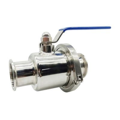 SS304L/SS316 soupape à bille sans rétention en acier inoxydable sanitaire avec pince pour bénéfice