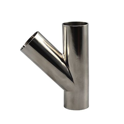 Coulée RTS en acier inoxydable 304 316 Sanitaire Pipe de tee latéral Adaptation 45 degrés Y branche