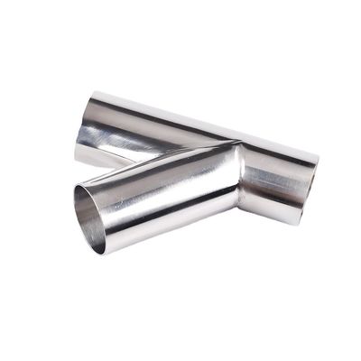 Coulée RTS en acier inoxydable 304 316 Sanitaire Pipe de tee latéral Adaptation 45 degrés Y branche