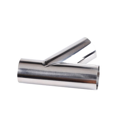 Coulée RTS en acier inoxydable 304 316 Sanitaire Pipe de tee latéral Adaptation 45 degrés Y branche