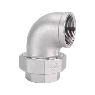Soutien personnalisé ODM Union de gaz en acier inoxydable Femme fil 90 degrés Union coude