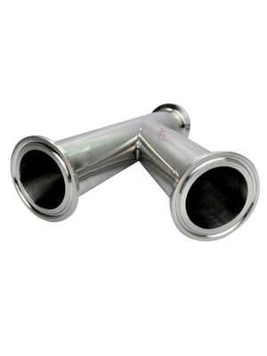 Équivalent en acier inoxydable 304 316 Sanitaire serré latéralement Tee 45 degrés Y raccord de tuyau de branche