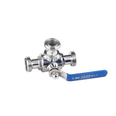 Ventilateur à bille WZ 3 voies pour réservoirs médicaux DIN 3A SMS Égale en acier inoxydable 304 316 316l