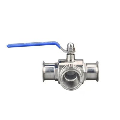 Ventilateur à bille WZ 3 voies pour réservoirs médicaux DIN 3A SMS Égale en acier inoxydable 304 316 316l