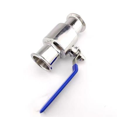 Ventilateur à billes droites à 2 voies DIN SMS WZ Sanitaire en acier inoxydable 304 316 316L Tri Clamp