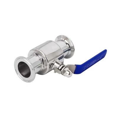 Ventilateur à billes droites à 2 voies DIN SMS WZ Sanitaire en acier inoxydable 304 316 316L Tri Clamp