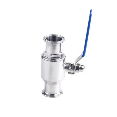 Ventilateur à billes droites à 2 voies DIN SMS WZ Sanitaire en acier inoxydable 304 316 316L Tri Clamp