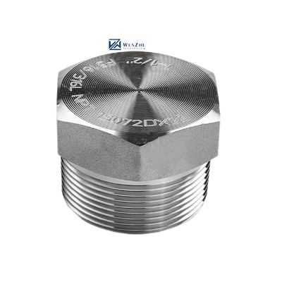 Plaquette hexagonale en argent forgé à haute pression NPT pour acier inoxydable 304 316 316L